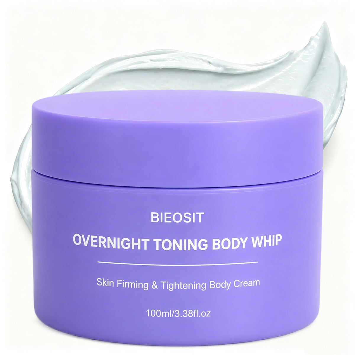 Overnight Firming Body Cream for Women with Caffeine & Silybum Marianum Extract – Whipped Texture for Smooth, Hydrated Skin by Morning – 100ml/3.38Fl Oz （2 PACK）