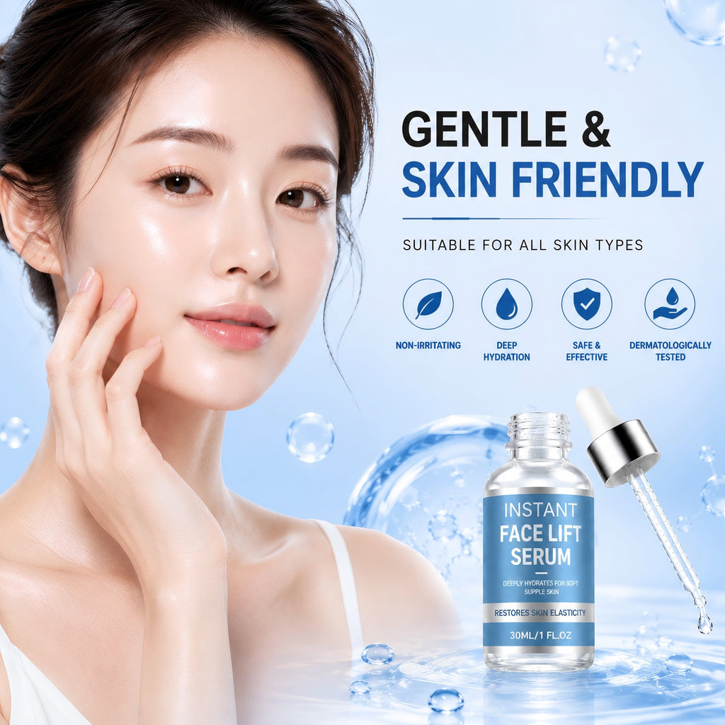Instant Face Lift Serum,Skin Tightening Serum with Hyaluronic Acid Visibly Lift & Firm Sagging Skin for Face & Neck,Improving Skin Elasticity,Deeply Hydrates （2 PACK）