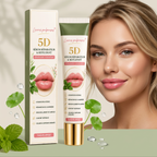5D Lip Repair & Plumping Serum – Lightweight, Non-Sticky, Portable Lip Care Essence for Touch-Ups – Continuous Hydration Without Affecting Lipstick or Makeup – 14G/0.49OZ （2 PACK）